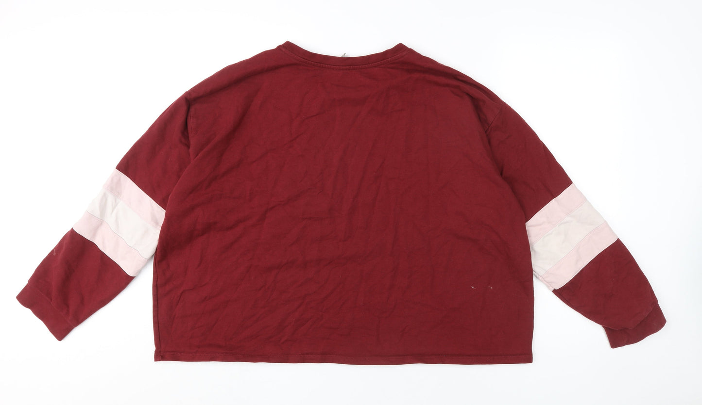 ASOS Women's Red Pullover Sweatshirt Size 22