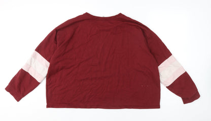 Back view of ASOS Women's Red Pullover Sweatshirt, size 22