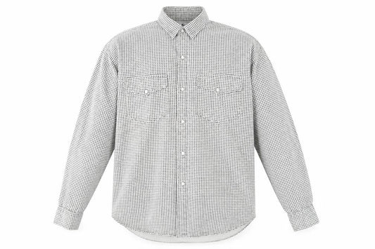 Anvil Men’s Black Checkered Long Sleeve Shirt - L