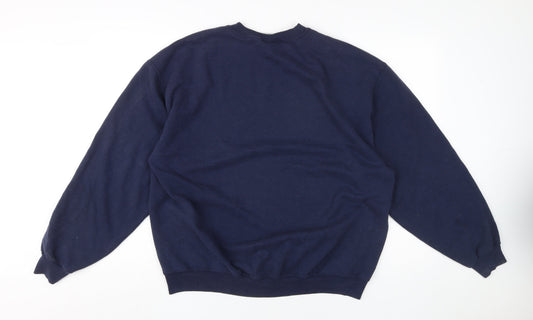 Hard Rock Cafe Women's Navy Blue Sweatshirt XL