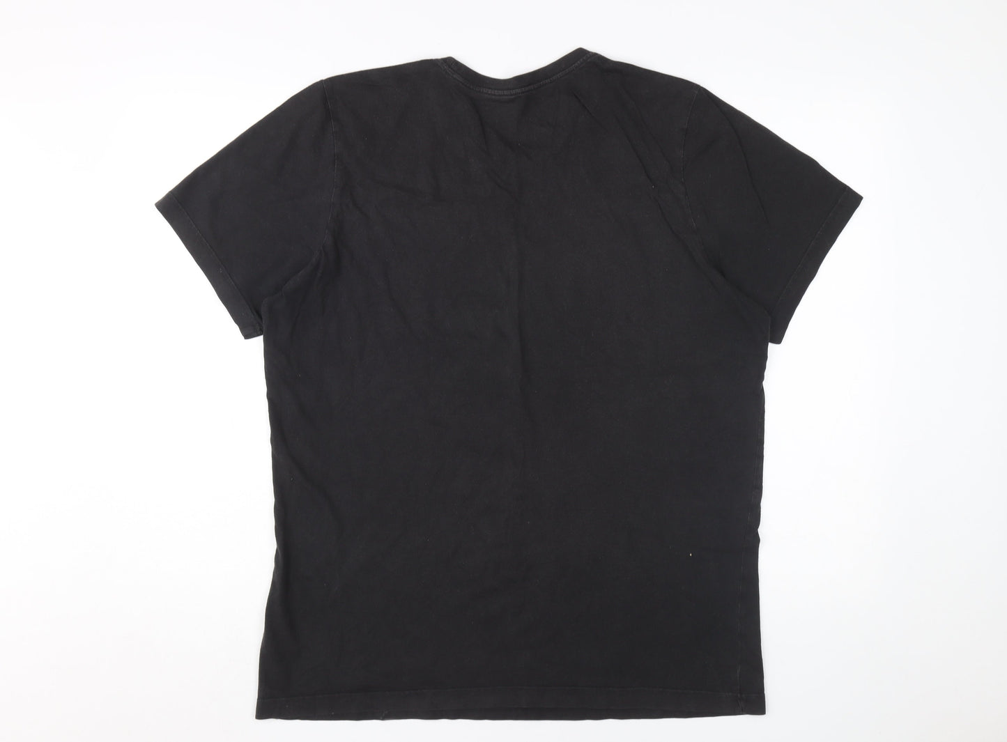 Adidas Men's Black Graphic Print T-Shirt, Size L