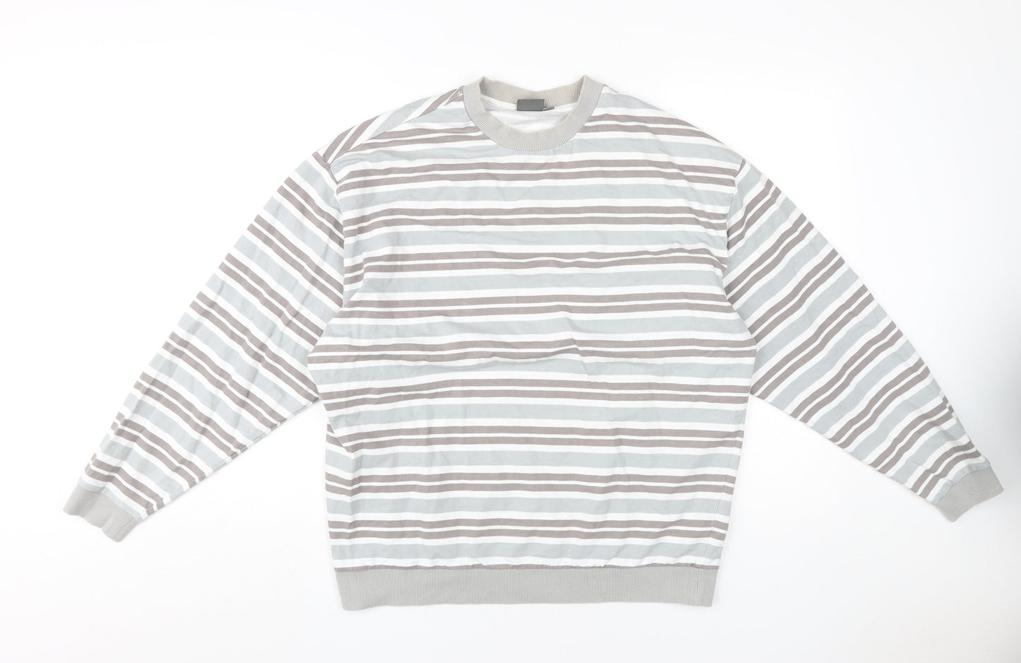 ASOS Men's Medium Multicoloured Striped Crew Neck Sweatshirt