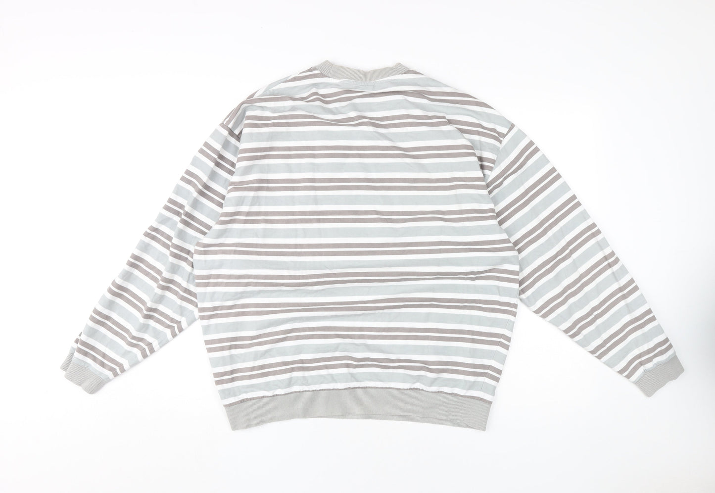 ASOS Men's Medium Multicoloured Striped Crew Neck Sweatshirt