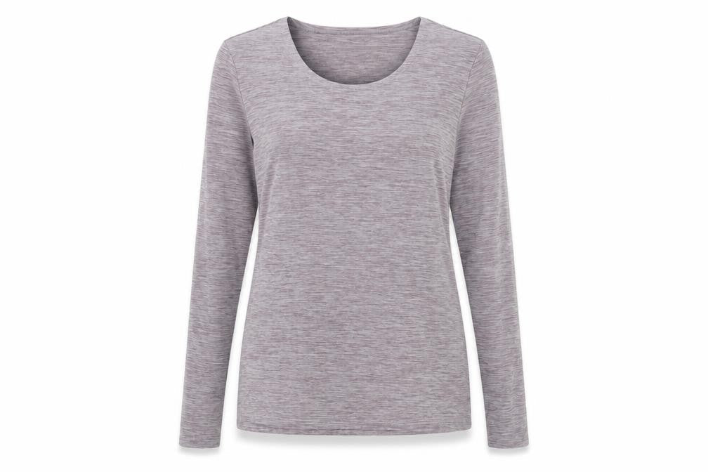 32 Degrees Women's Grey Long Sleeve T-Shirt, M