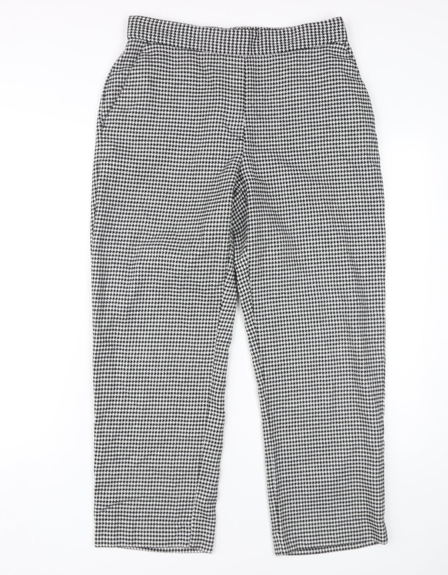 Zara Women's Black Check Dress Pants Size M