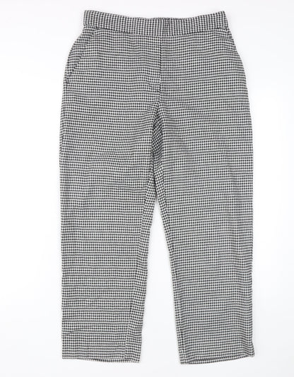 Zara Women's Black Check Dress Pants Size M