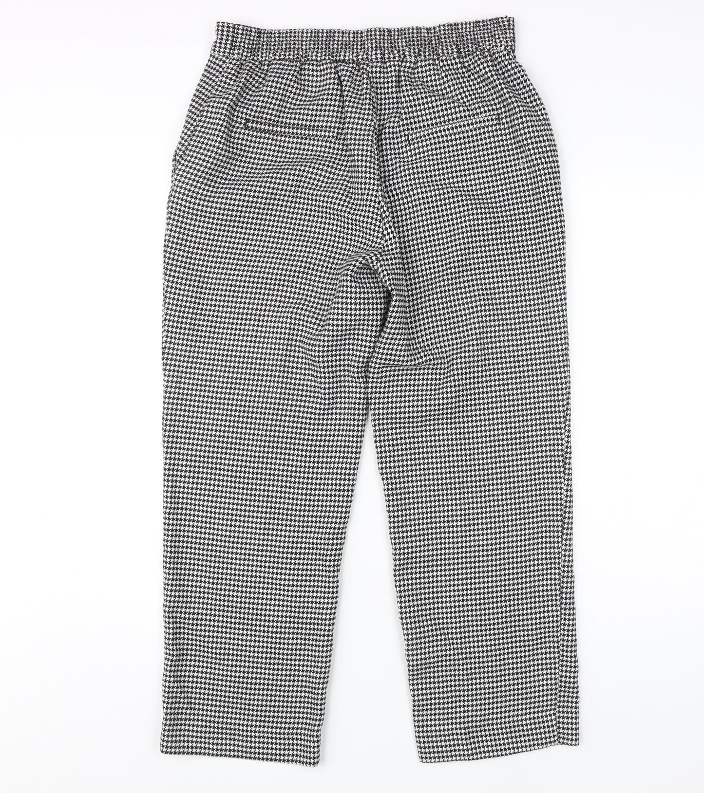 Zara Women's Black Check Dress Pants Size M