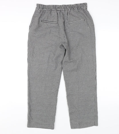 Zara Women's Black Check Dress Pants Size M
