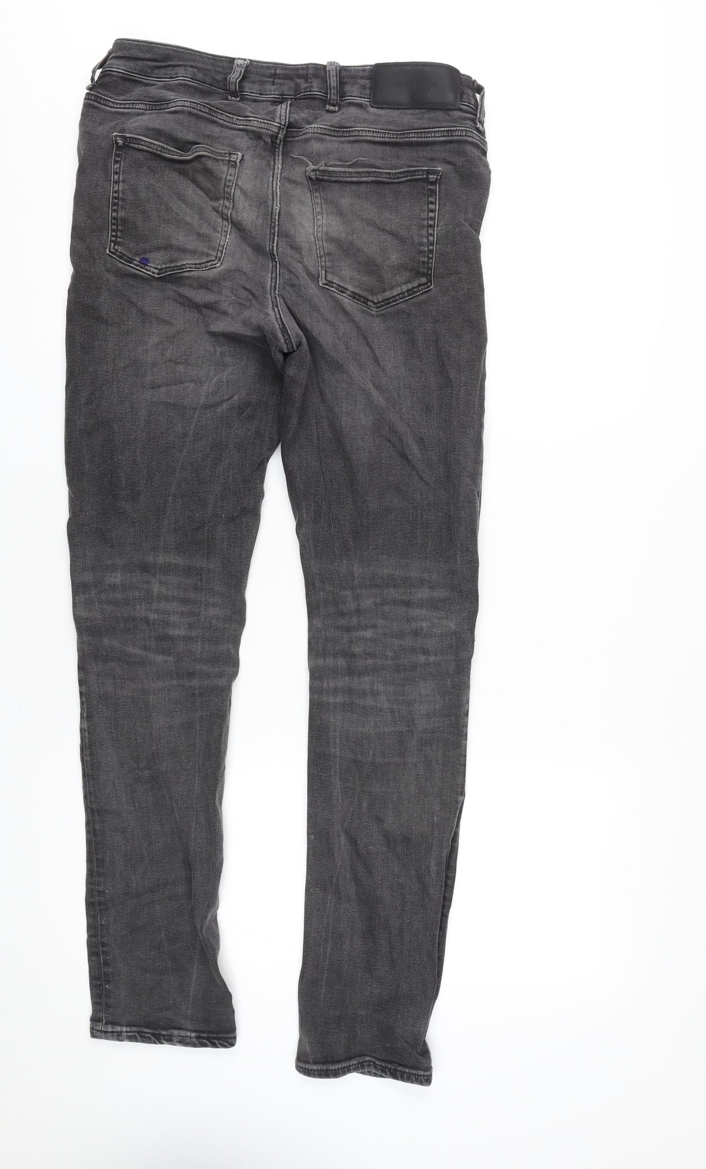 River Island Men's Black Skinny Jeans UK 30R