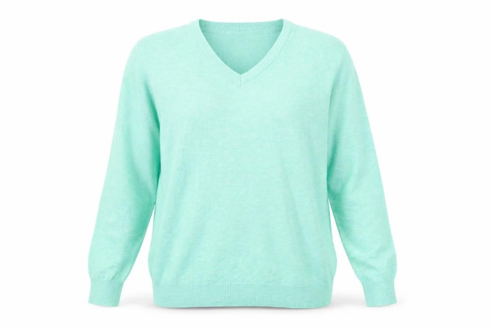 Cotton Traders Women's Green V-Neck Pullover Jumper L