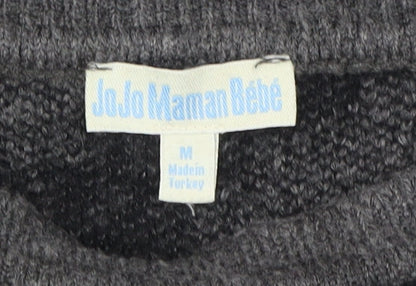 JoJo Maman Bébé Women's Grey Animal Print Pullover M