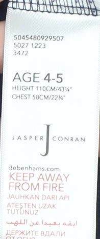 Jasper Conran Boys Blue Striped Pullover Jumper, Size 4-5