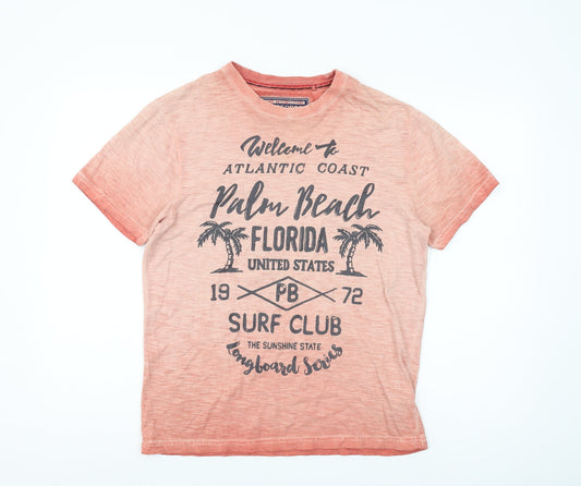 St George by Duffer Men's Orange Surf T-Shirt, Small