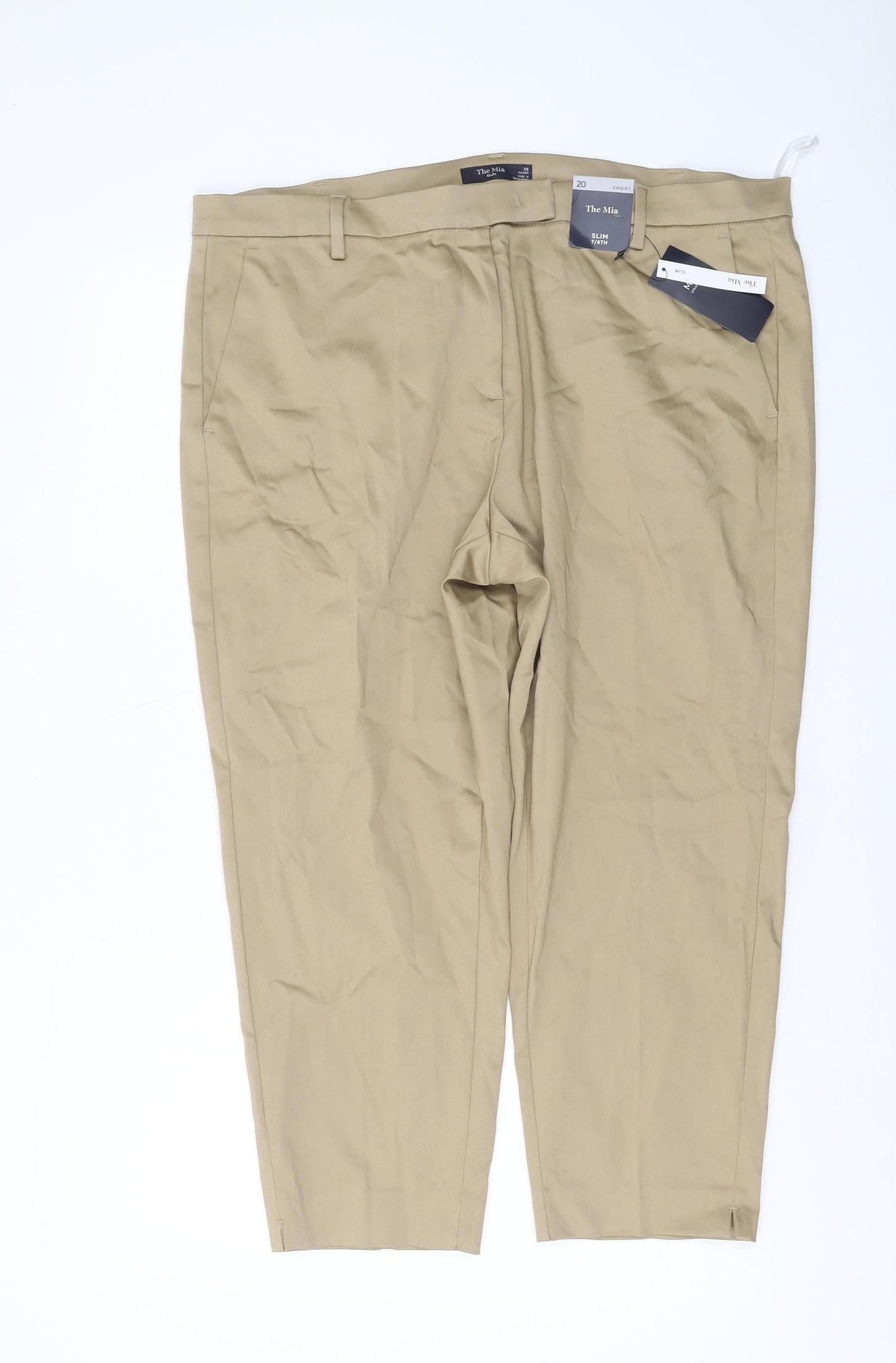 Marks and Spencer Women's Beige Chino Trousers Size 20