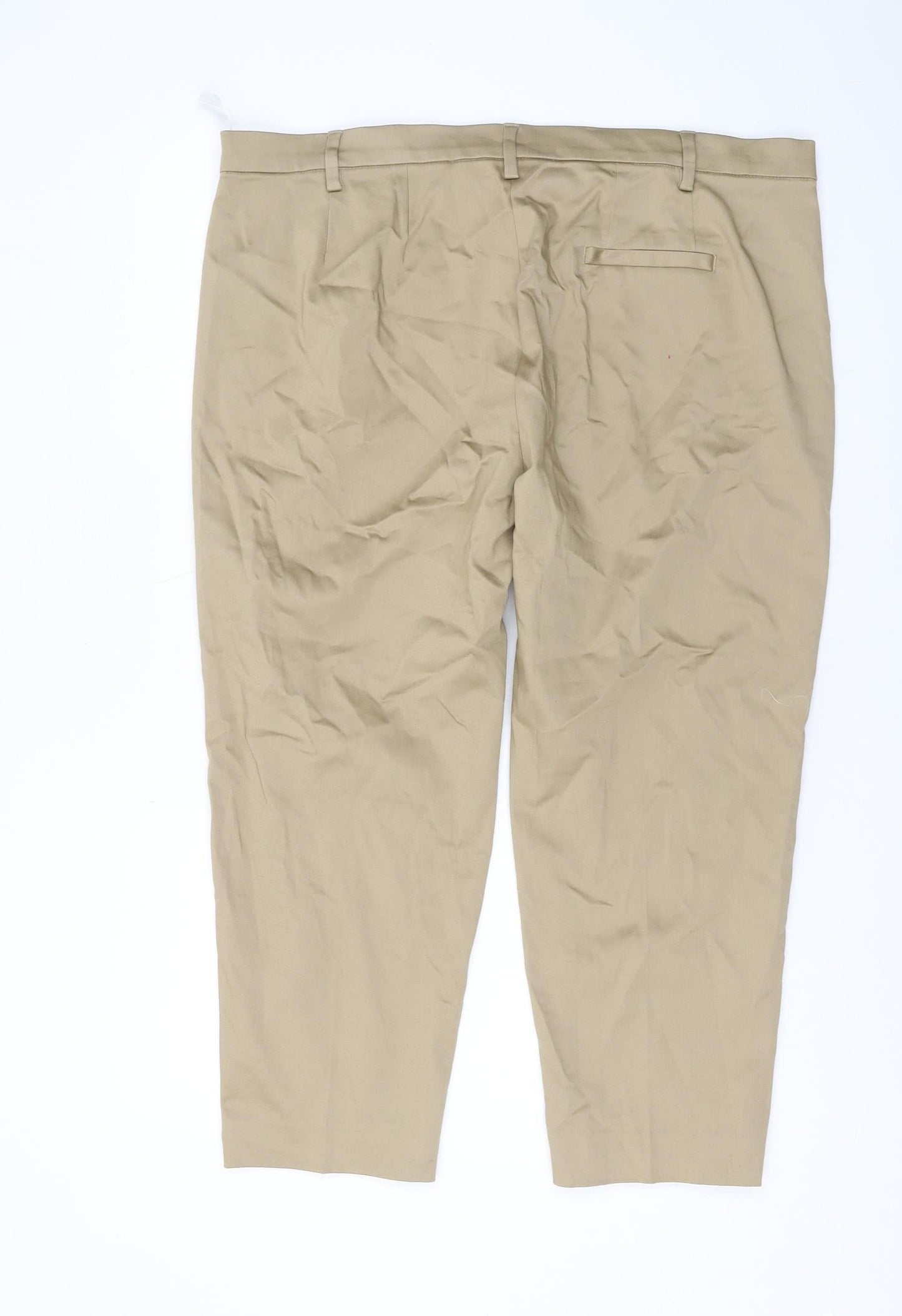 Marks and Spencer Women's Beige Chino Trousers Size 20