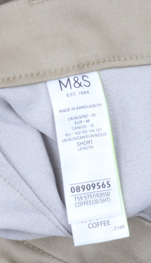 Marks and Spencer Women's Beige Chino Trousers Size 20