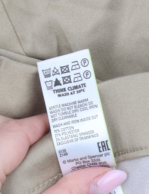 Marks and Spencer Women's Beige Chino Trousers Size 20