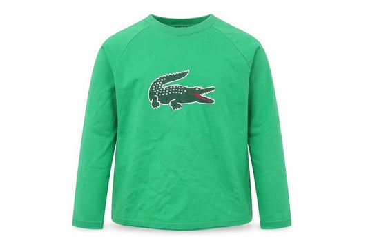 Lacoste Boys Green Long Sleeve T-Shirt, Size 10 Years