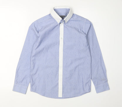 RJR.John Rocha Boys Blue Striped Dress Shirt, 11 Years