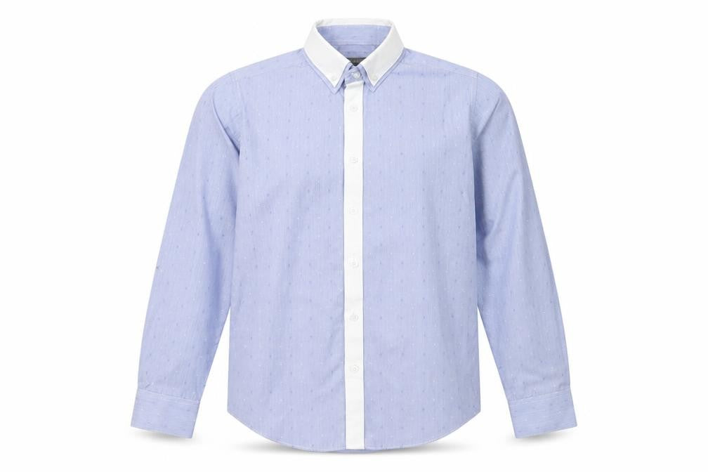 RJR.John Rocha Boys Blue Striped Dress Shirt, 11 Years