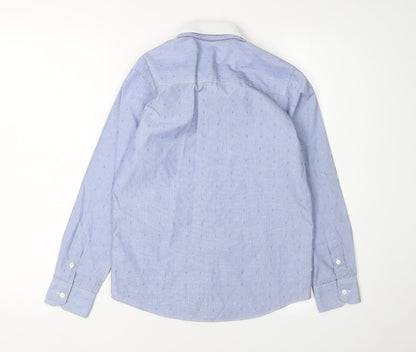 RJR.John Rocha Boys Blue Striped Dress Shirt, 11 Years