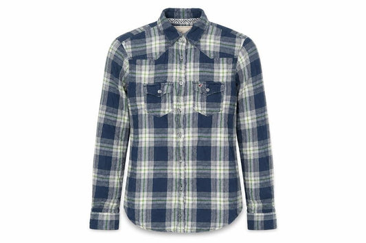 Hollister Men's Blue Plaid Shirt, Size S, Long Sleeve