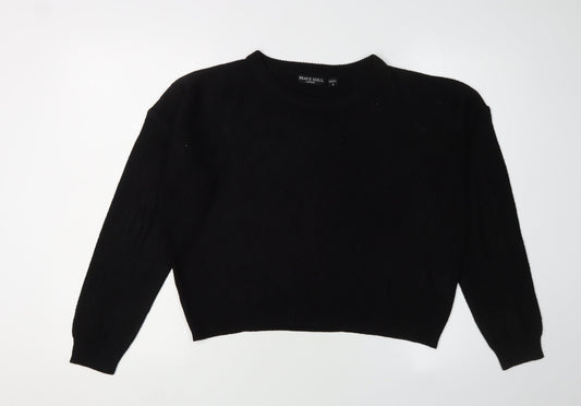 Brave Soul Women's Black Pullover Jumper, Size S