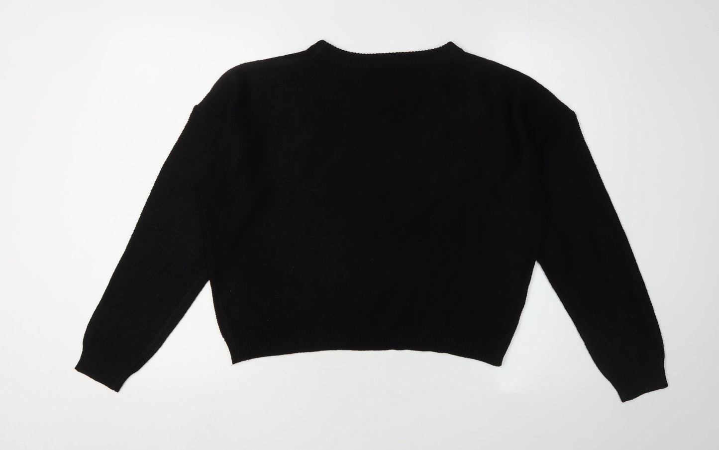 Brave Soul Women's Black Pullover Jumper, Size S