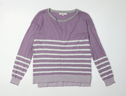 Next Women's Purple Striped Pullover Jumper Size 12