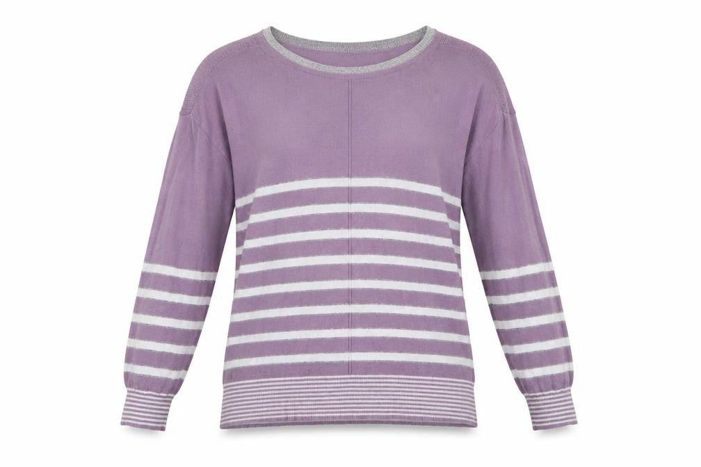 Next Women's Purple Striped Pullover Jumper Size 12