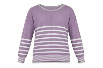 Next Women's Purple Striped Pullover Jumper Size 12