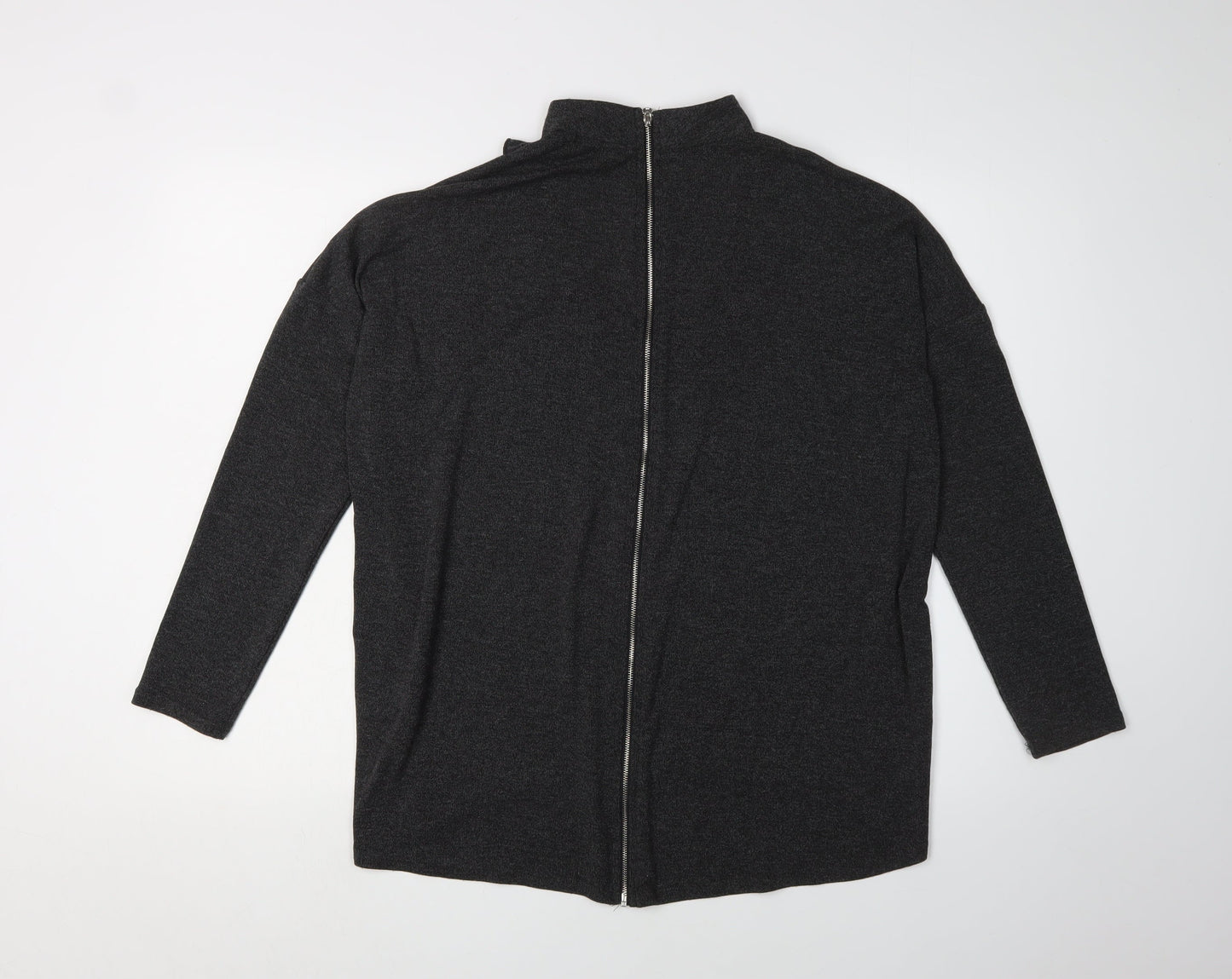 Quiz Women's Black Full Zip Jumper Size S