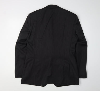 Jeff Banks Men's Black Wool Suit Jacket, 40 Regular