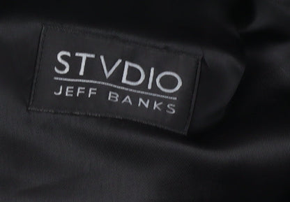 Jeff Banks Men's Black Wool Suit Jacket, 40 Regular