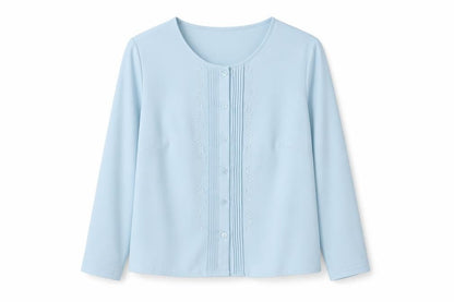 Eastex Women's Blue Blouse Size 12, Button Accent