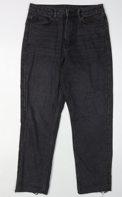 AllSaints Women’s Black Straight Jeans Size 28