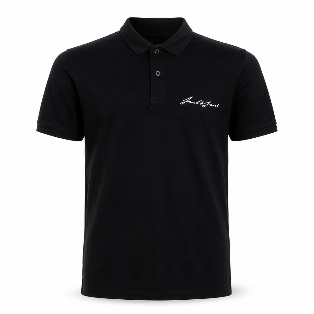Jack & Jones Men's XS Black Short Sleeve Polo