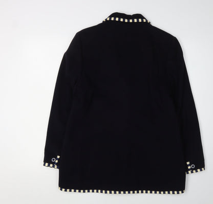 Viyella Women's Black Blazer UK 10 Wool Cashmere Petite