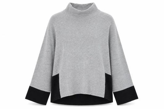 Jasper Conran Women Grey Mock Neck Pullover Jumper - Size 14