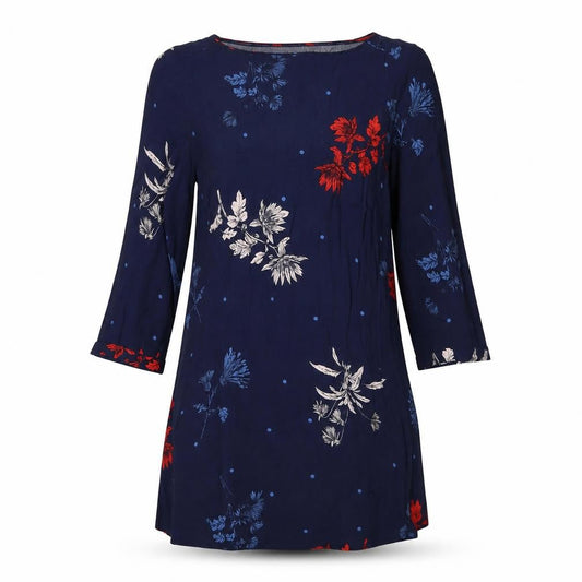 Joules Women's Blue Floral Shift Dress Size 8