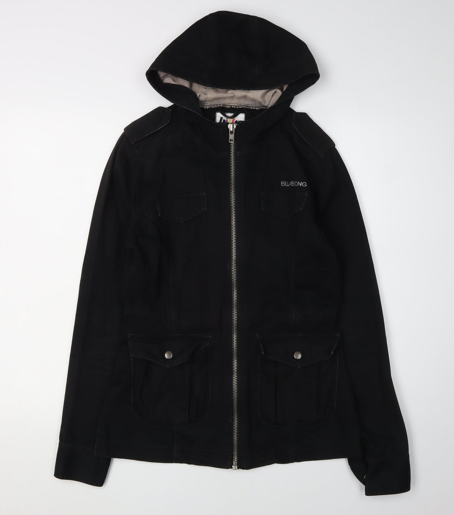 Billabong Men's XS Black Hooded Jacket with Pockets