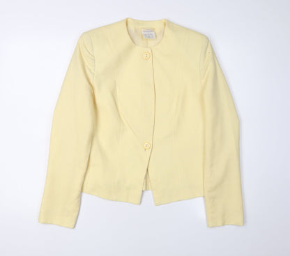 Alexon Women's Yellow Blazer UK 12 Classic Workwear