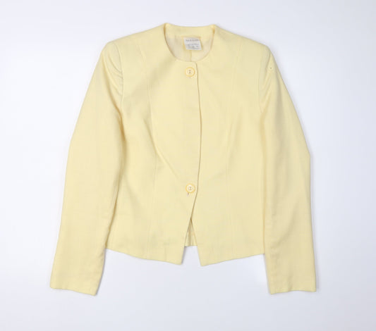 Alexon Women's Yellow Blazer UK 12 Classic Workwear