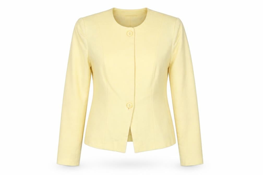 Alexon Women's Yellow Blazer UK 12 Classic Workwear