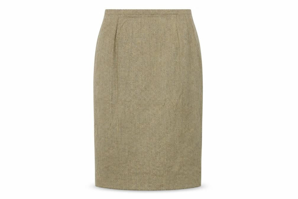 Chester Barrie Women's Beige Wool Silk Pencil Skirt UK 8
