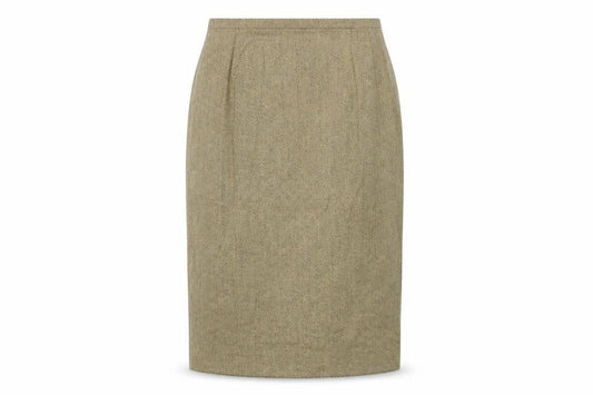 Chester Barrie Women's Beige Wool Silk Pencil Skirt UK 8