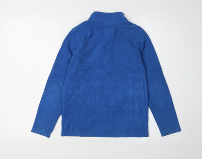 Back view of Regatta boys’ blue fleece 1/4 zip sweatshirt 11-12 years