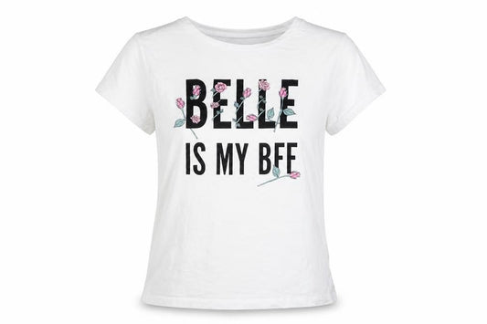 Disney Women's White T-Shirt UK 14 - Belle BFF Casual Style