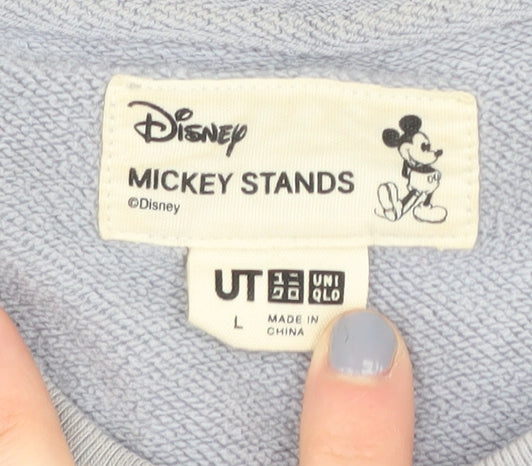 Uniqlo Disney Grey Pullover Sweatshirt - Mickey Design - L