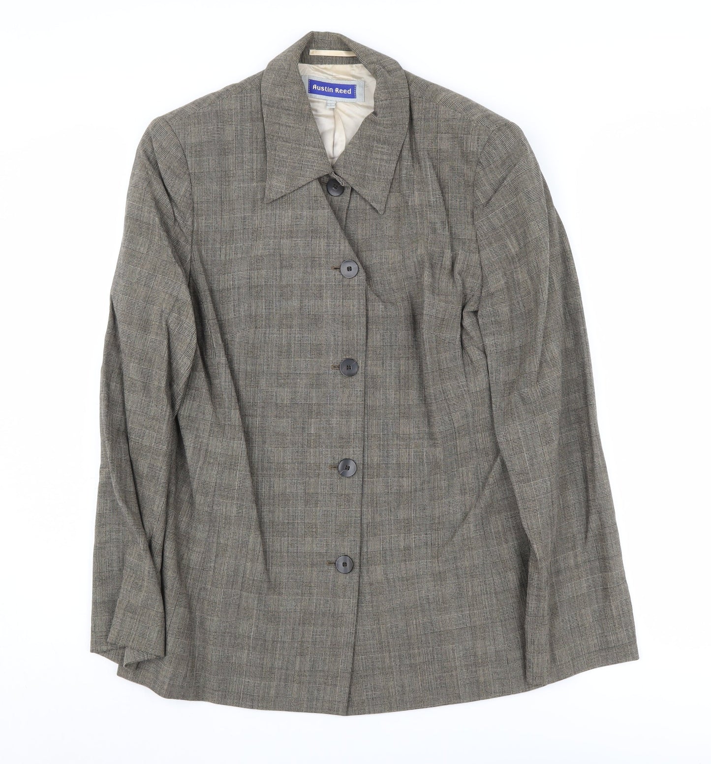 Austin Reed Women's Grey Check Blazer, Size 12
